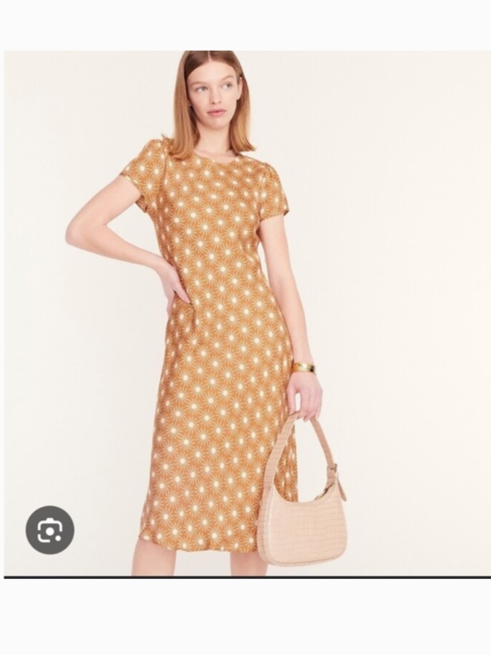 Jcrew eco cupro t shirt dress in sunburst 00